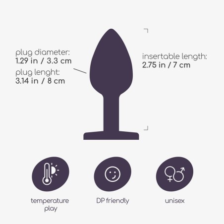 Crushious Bijou Anal Jewel Plug Medium Transparent