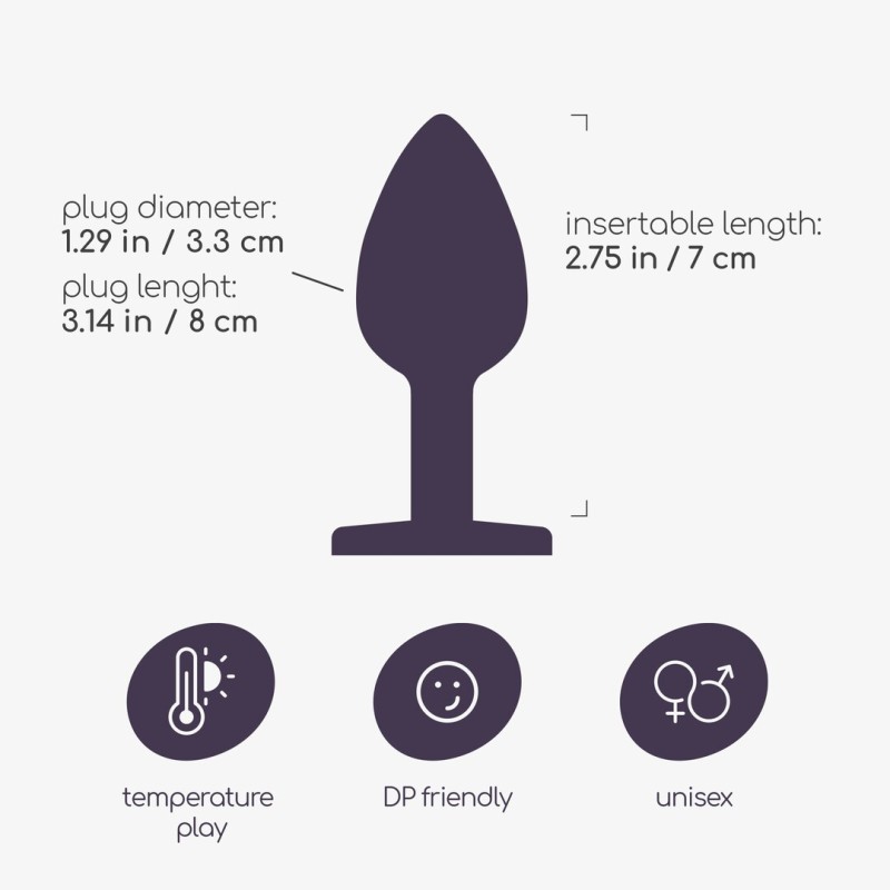 Crushious Bijou Anal Jewel Plug Medium Black