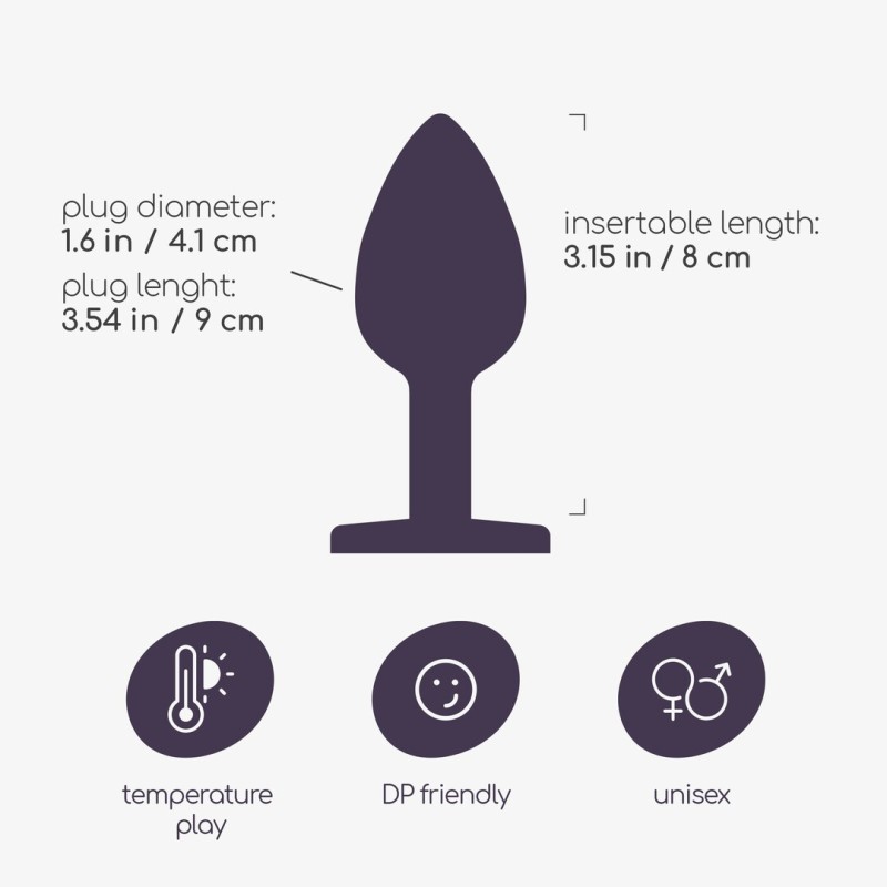 Crushious Bijou Anal Jewel Plug Large Black