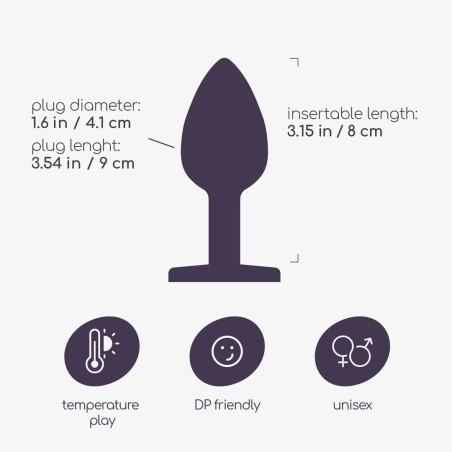 Crushious Bijou Anal Jewel Plug Large Black