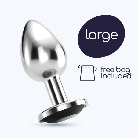 Crushious Bijou Πρωκτική Σφήνα με Μαύρο Κόσμημα Large