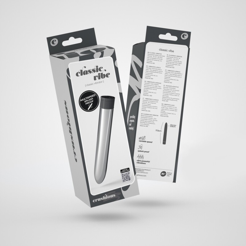 Crushious Classic Vibe Classic Vibrator Silver