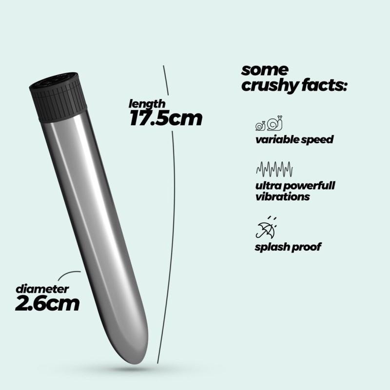 Crushious Classic Vibe Classic Vibrator Silver