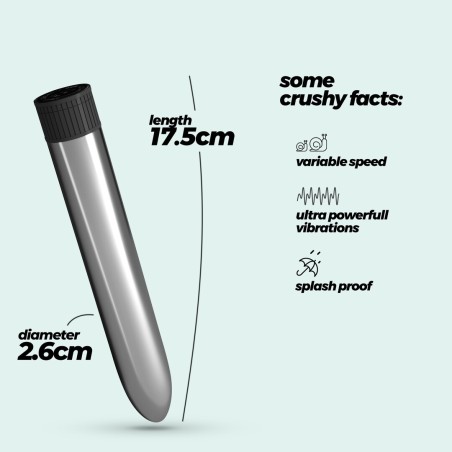 Crushious Classic Vibe Classic Vibrator Silver