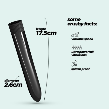 Crushious Classic Vibe Classic Vibrator Black