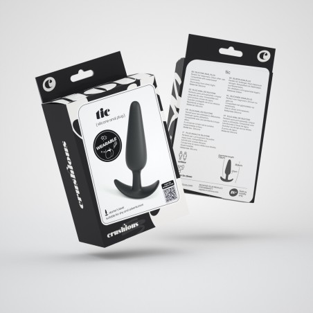 Crushious Tic Silicone Anal Plug Small Black