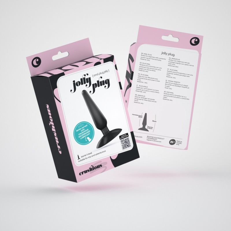 Crushious Jolly Anal Plug with Suction Cup Black