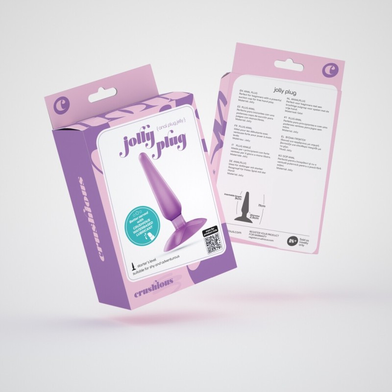 Crushious Jolly Anal Plug with Suction Cup Purple