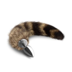 Crushious Foxy Silver Metal Anal Plug with Fox Tail
