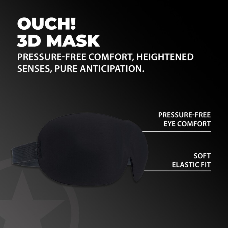 3D Contoured Blindfold Mask Sensory Play Black