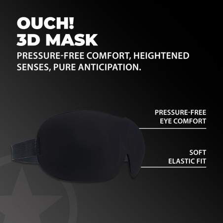 3D Contoured Blindfold Mask Sensory Play Black