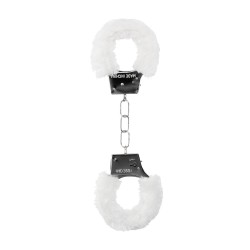 Beginner's Furry Handcuffs with Quick Release White