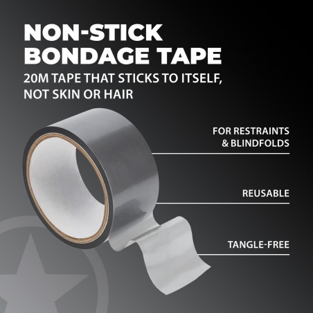 PVC Non-Stick Bondage Tape 20m Silver