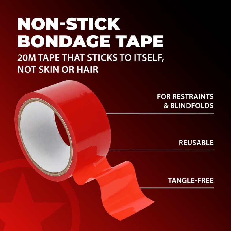 PVC Non-Stick Bondage Tape 20m Red