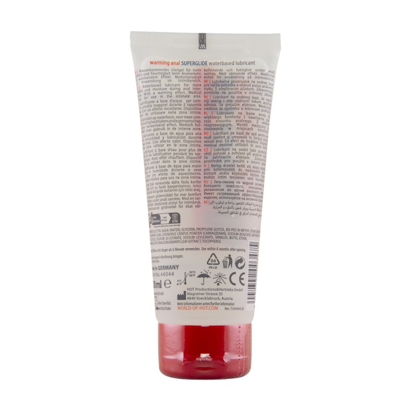 HOT Anal Superglide Warming Lubricant 100ml