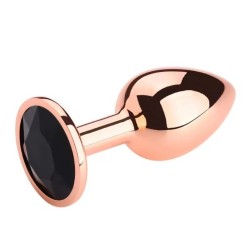 Passion Labs Charm | Πρωκτική Σφήνα Medium Rose Gold με Μαύρο Κόσμημα