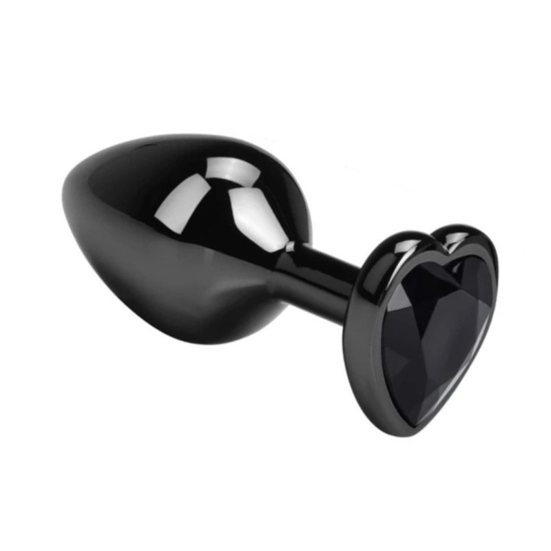 Guilty Toys Dark Anal Plug Large Μαύρο Καρδιάα