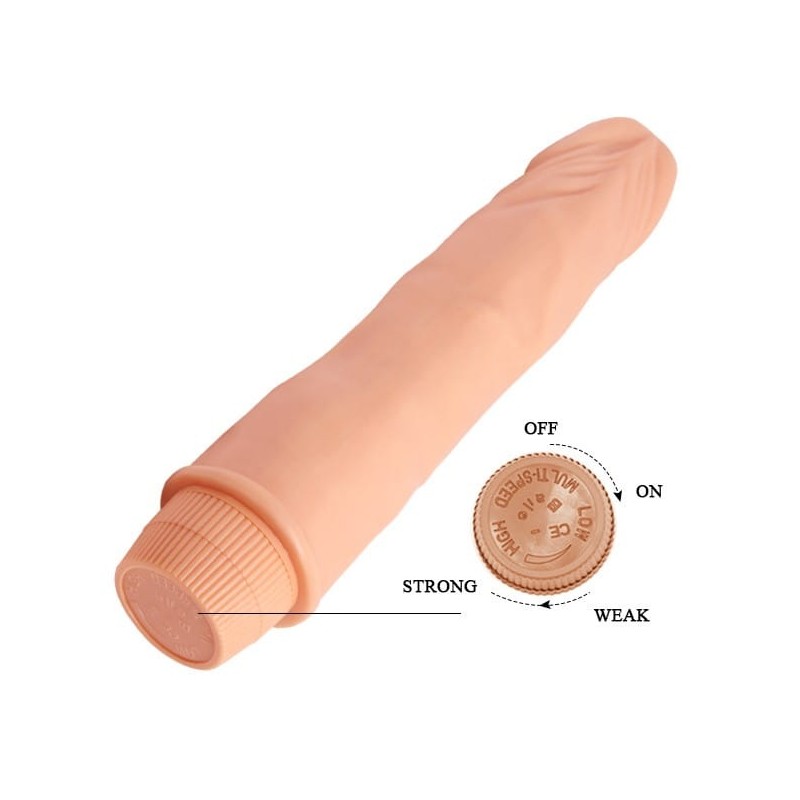 Baile Realistic Dwarf Multispeed Realistic Vibrator Natural 21.5 cm