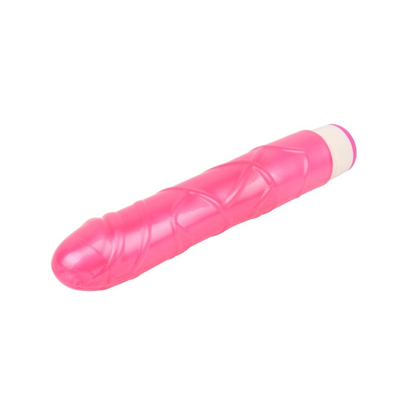 Basic Pulsator Multispeed Realistic Vibrator TPE Pink 23 cm