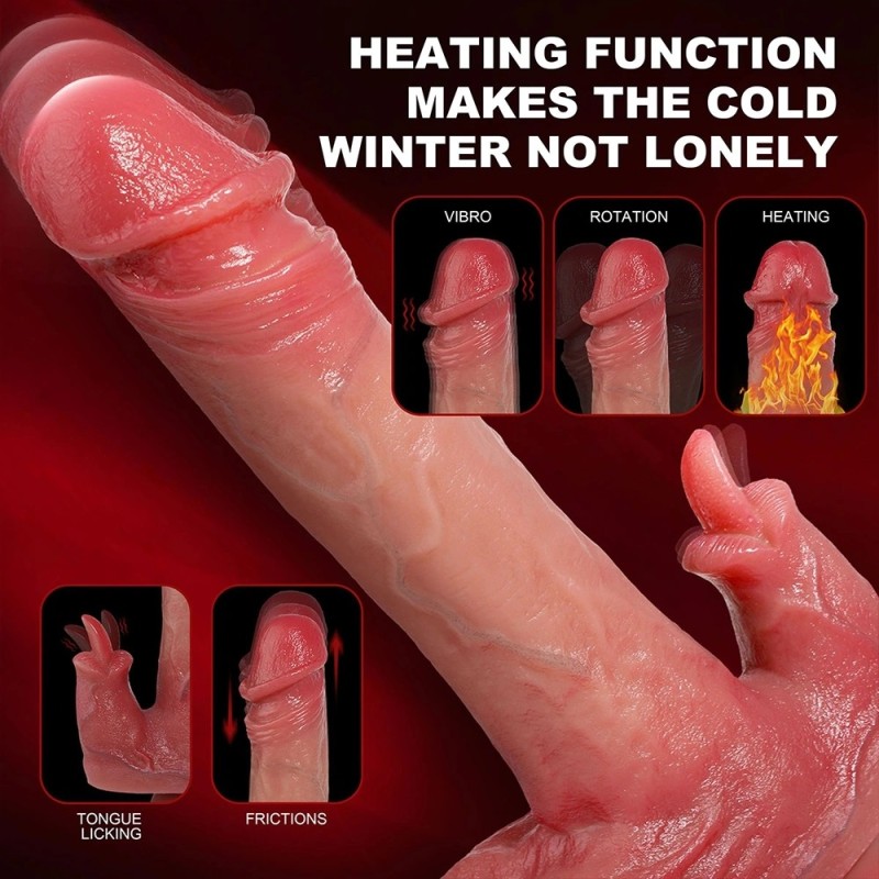 Realistic Rabbit Vibrator With Thrusting Modes Remote Control