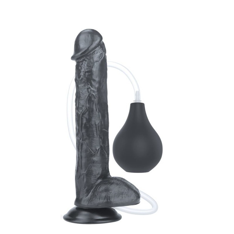 Realistic Squirting Dildo Extreme Black 29 cm