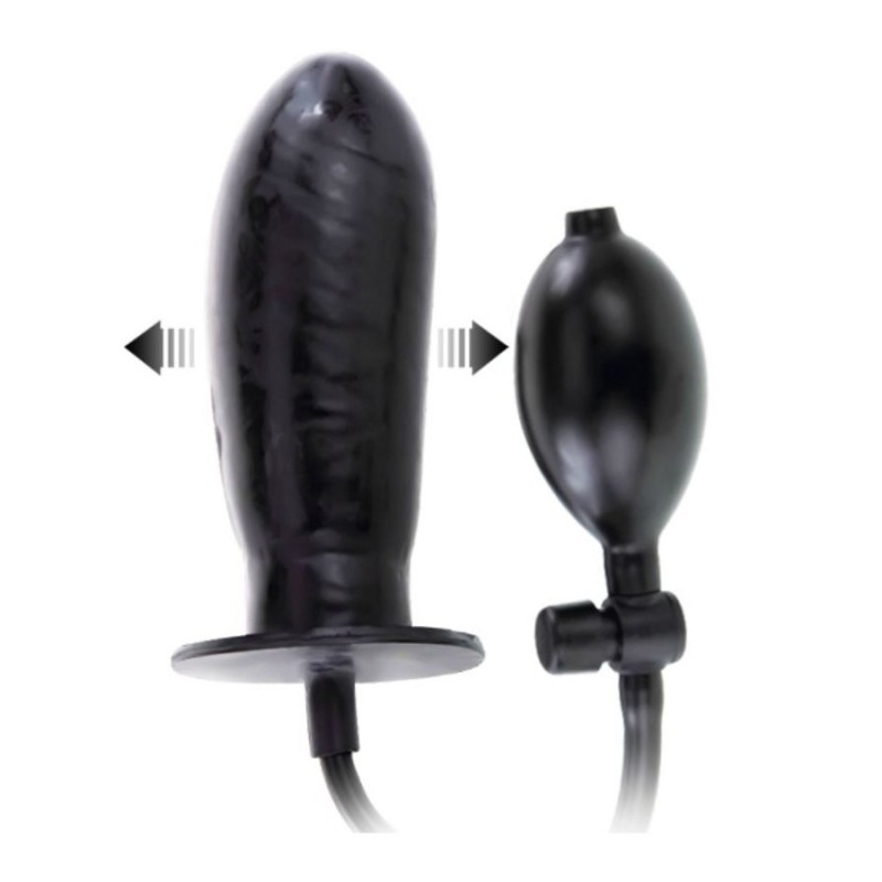 Black Inflatable Realistic Dildo 16 cm
