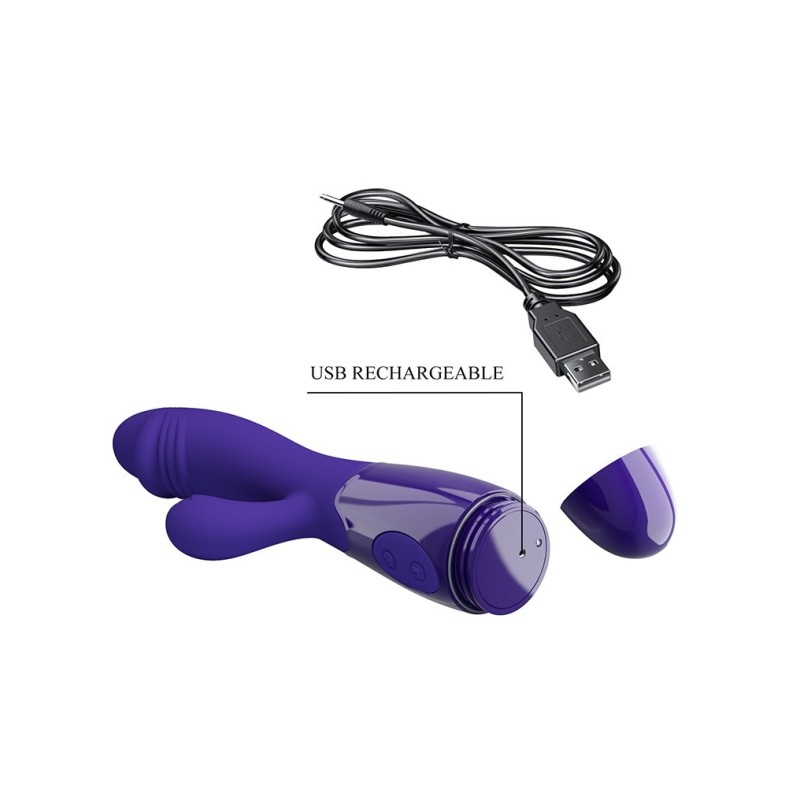 Pretty Love Snappy Youth Rabbit Vibrator Purple