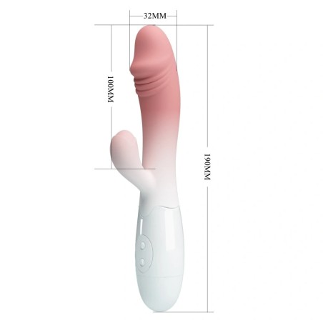 Pretty Love Snappy Bunny Rabbit Vibrator Pink/White