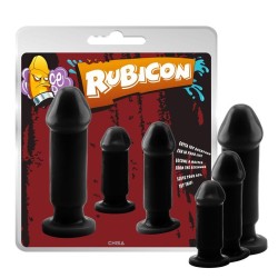 Chisa Rubicon Set of 3 Anal Plugs - Black