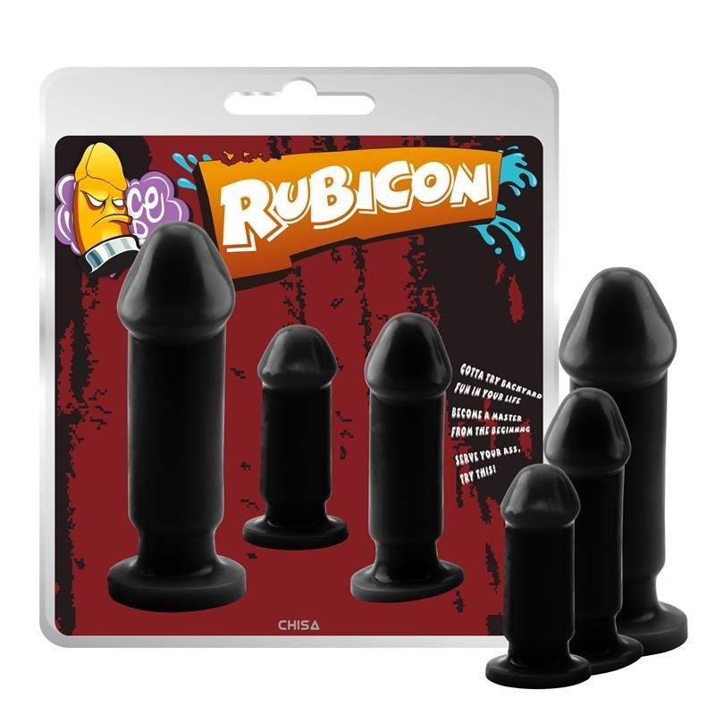 Chisa Rubicon Set of 3 Anal Plugs - Black