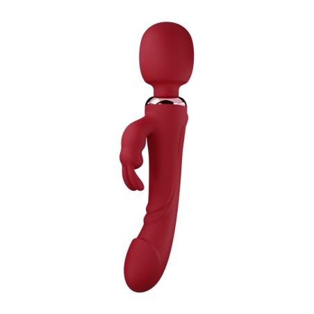 Great Mix Wand Rabbit Δονητής 2 σε 1 Κόκκινος - 21cm