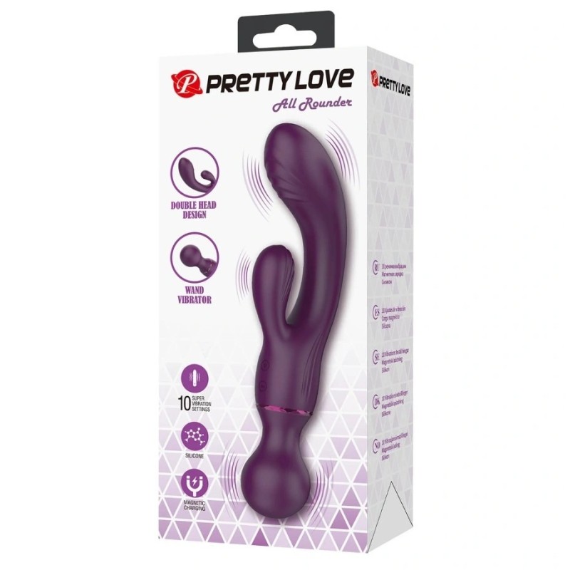 PRETTYLOVE All Rounder Rabbit Vibrator Dual Action Purple