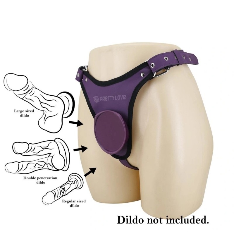 PRETTY LOVE Harness Briefs Caludio III Strap-on Purple