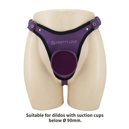 PRETTY LOVE Harness Briefs Caludio III Strap-on Purple