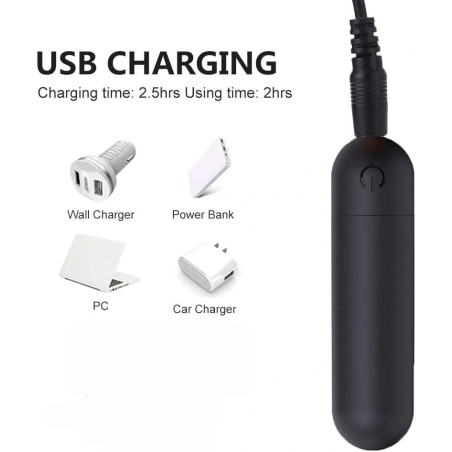Guilty Toys VibeX Mini Bullet Δονητής 10 Προγραμμάτων Μαύρος
