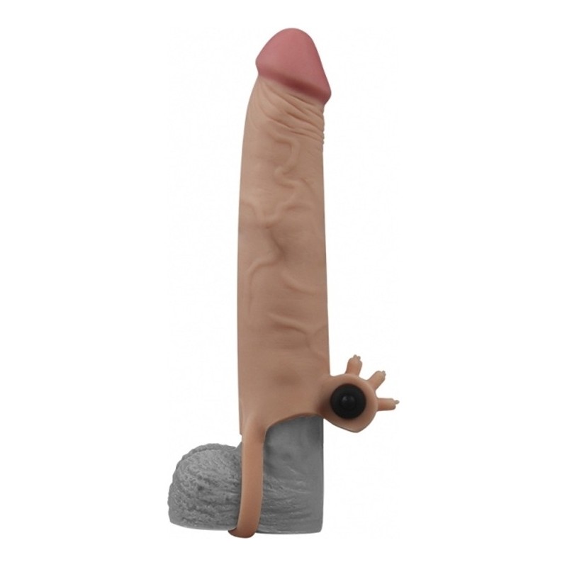 LoveToy Pleasure X-Tender Vibrating Penis Sleeve Νο5 Natural