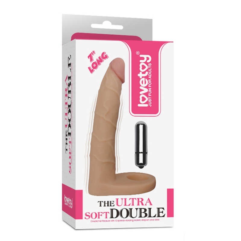 LoveToy Ultra Soft Δονούμενο Ομοίωμα με Δαχτυλίδι Πέους 18cm