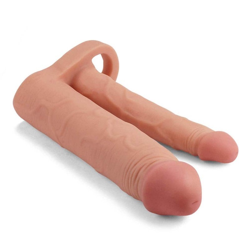 LoveToy X-Tender Add 2 Double Penetration Sleeve Natural