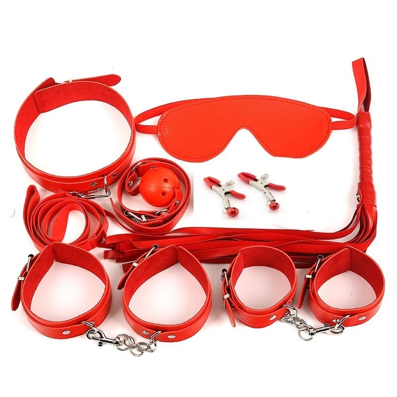 Guilty Toys Pleasure & Power Σετ BDSM 7 Τεμαχίων Κόκκινο