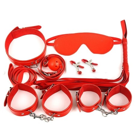 Guilty Toys Pleasure & Power BDSM Kit 7 Piece Red