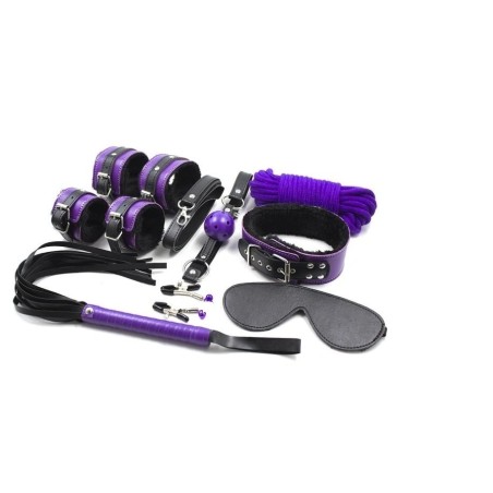 Guilty Toys Delight Submission Σετ Bondage 8 Τεμαχίων Μωβ/Μαύρο