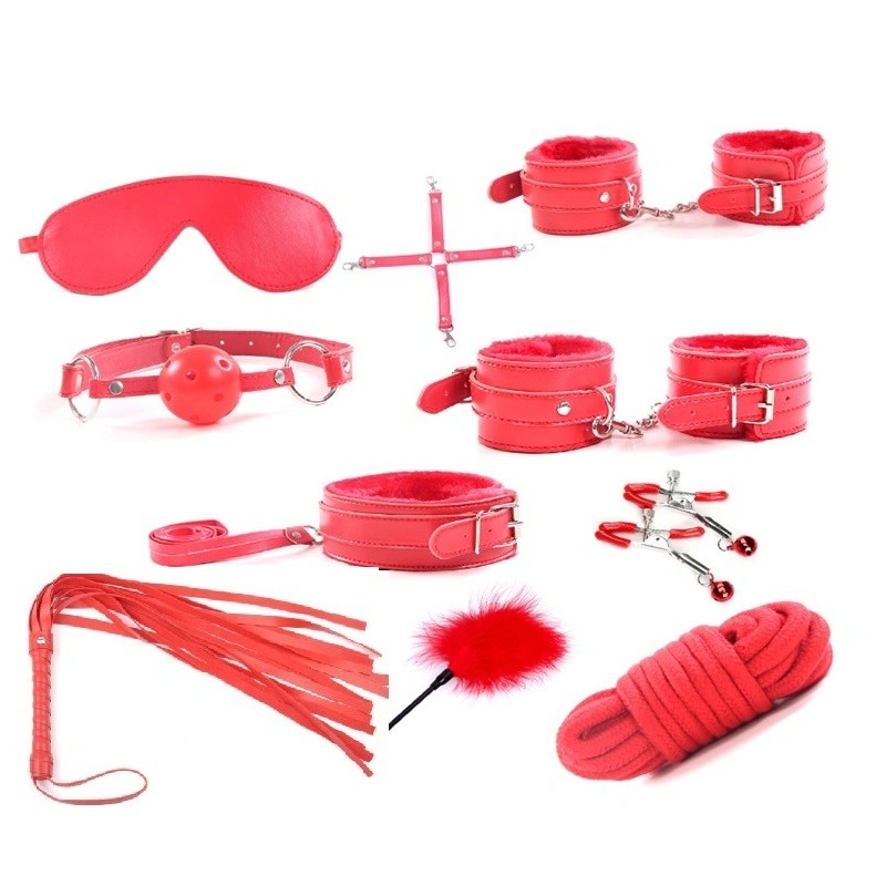 Guilty Toys Sublime Surrender BDSM Kit 10 Piece Red