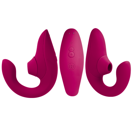 Womanizer Blend Rabbit Vibrator Pleasure Air Vibrant Pink
