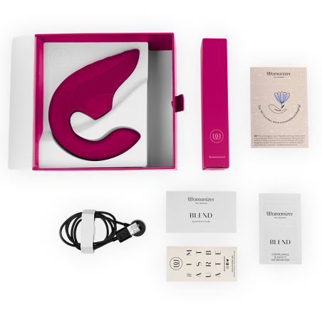 Womanizer Blend Rabbit Vibrator Pleasure Air Vibrant Pink