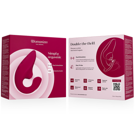 Womanizer Blend Rabbit Vibrator Pleasure Air Vibrant Pink