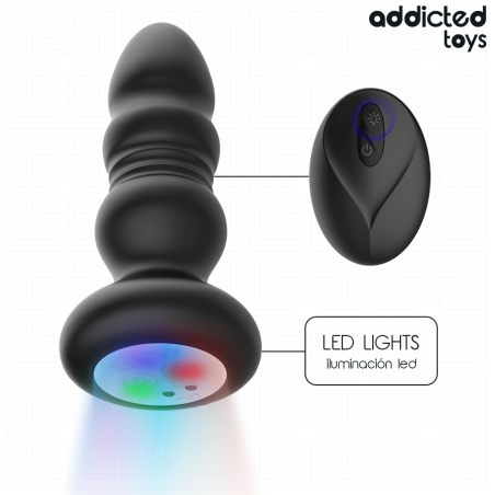 Addicted Toys Thrusting Vibrating Anal Plug LED Remote