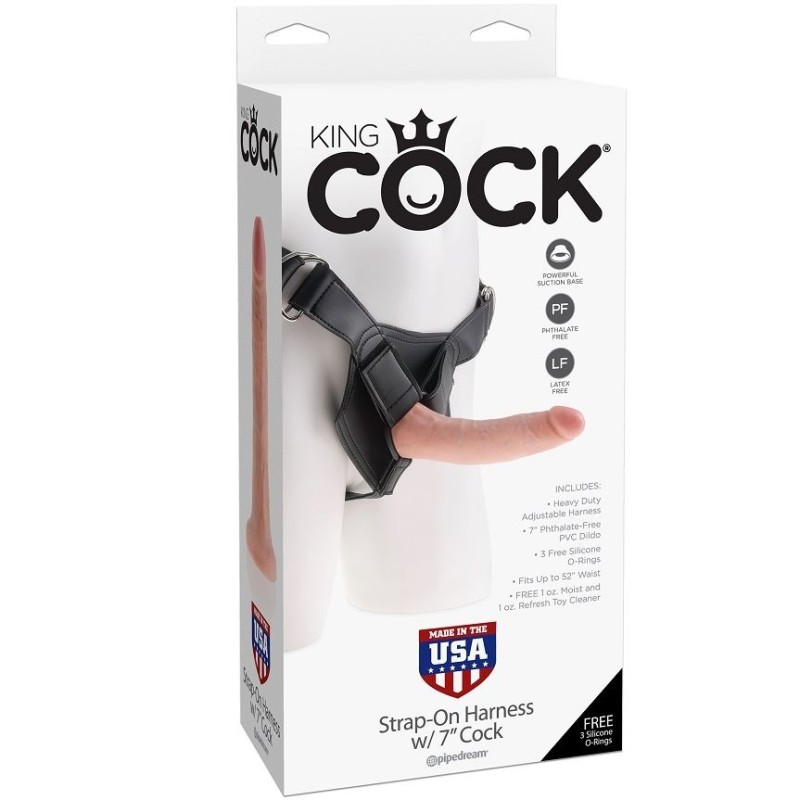 King Cock | Strapon Harness με Ρεαλιστικό Ομοίωμα Πέους 17,8cm