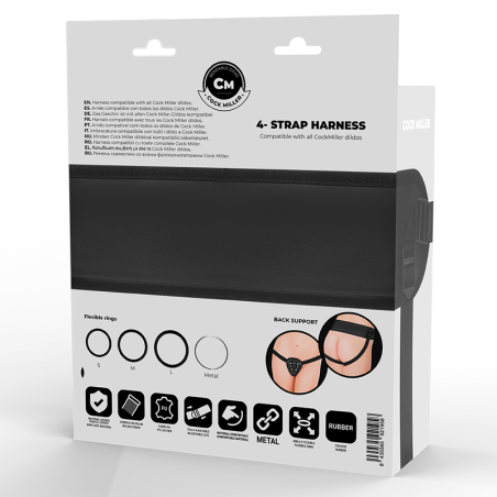 Cock Miller | Strapon Set | Dildo 13cm με Βεντούζα και Ζώνη Strapon