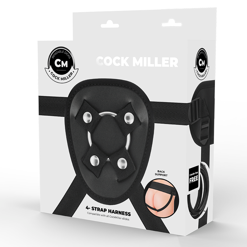 Cock Miller | Strapon set με Ρεαλιστικό Ομοίωμα με Δόνηση, Βεντούζα και Τηλεχειριστήριο 21.5cm