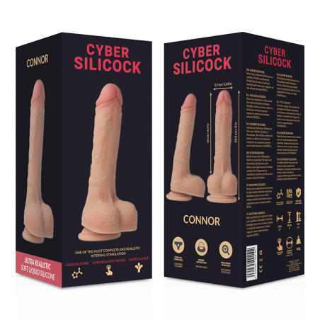 Cyber, Silicock, Strap-on, Connor, Liquid, Silicone, With, 3 Rings, Free, 20,5cm